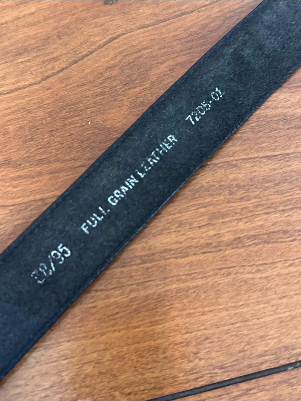 Vintage Full Grain Leather Black Belt 35–39 USA Made Minimal Classic